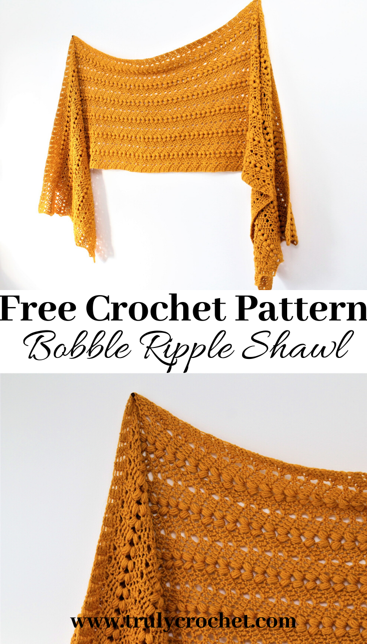 Crochet Bobble Stitch Shawl - Free Crochet Pattern » Colour Ceilidh Crochet