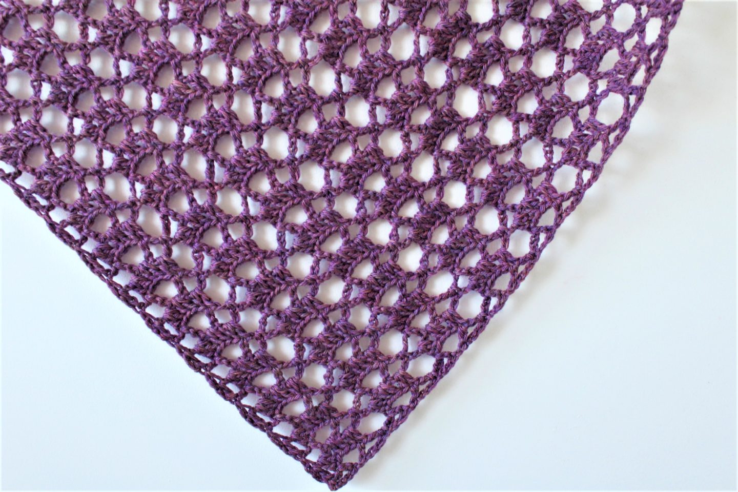 stitch pattern of the asymmetrical shawl