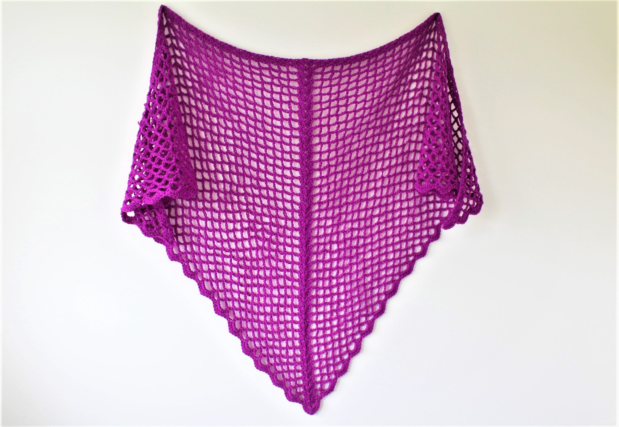 Eleanor Triangle Shawl - Free Crochet Pattern - Truly Crochet