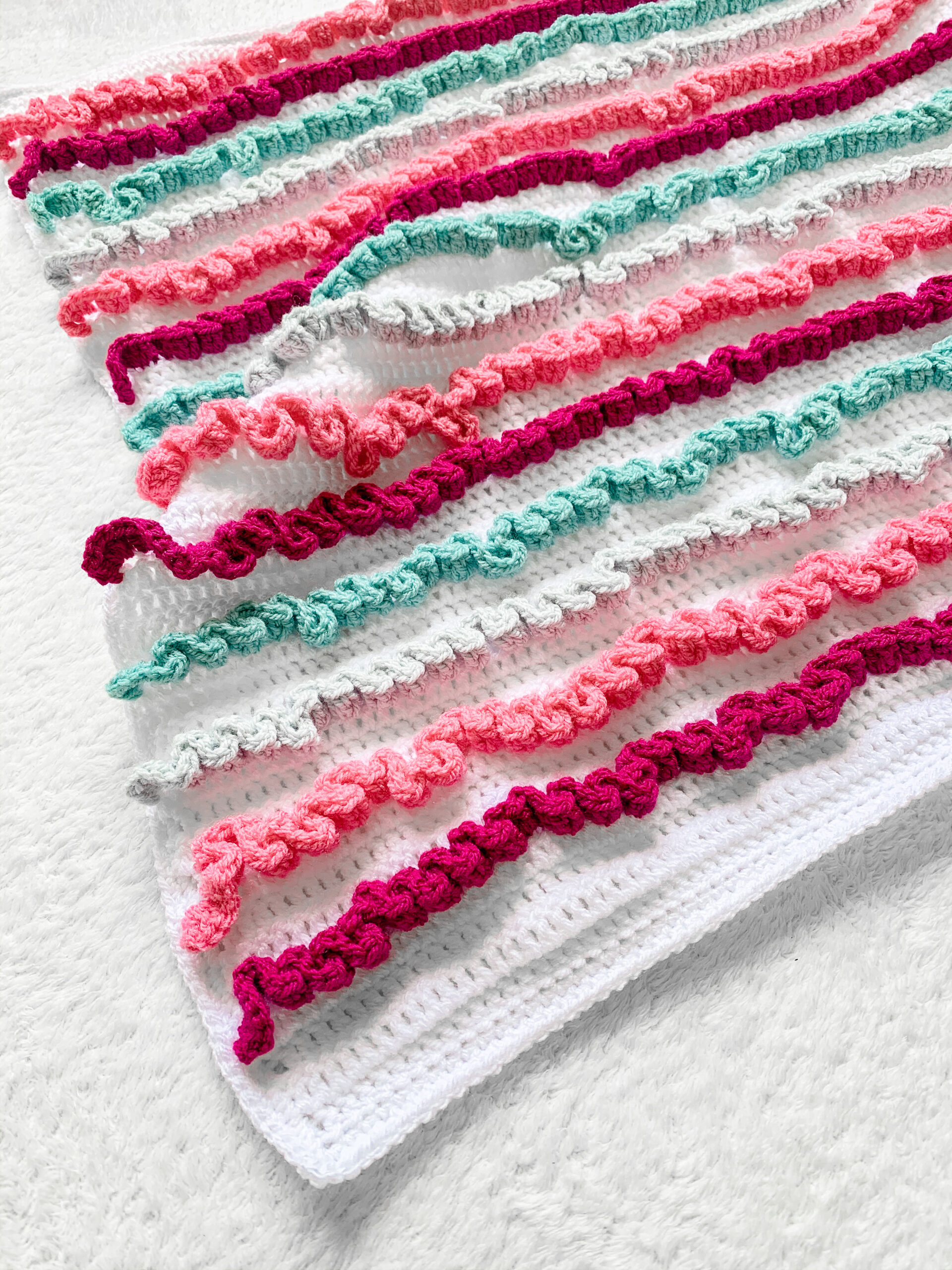 Ruffle Baby Blanket - Free Crochet Pattern