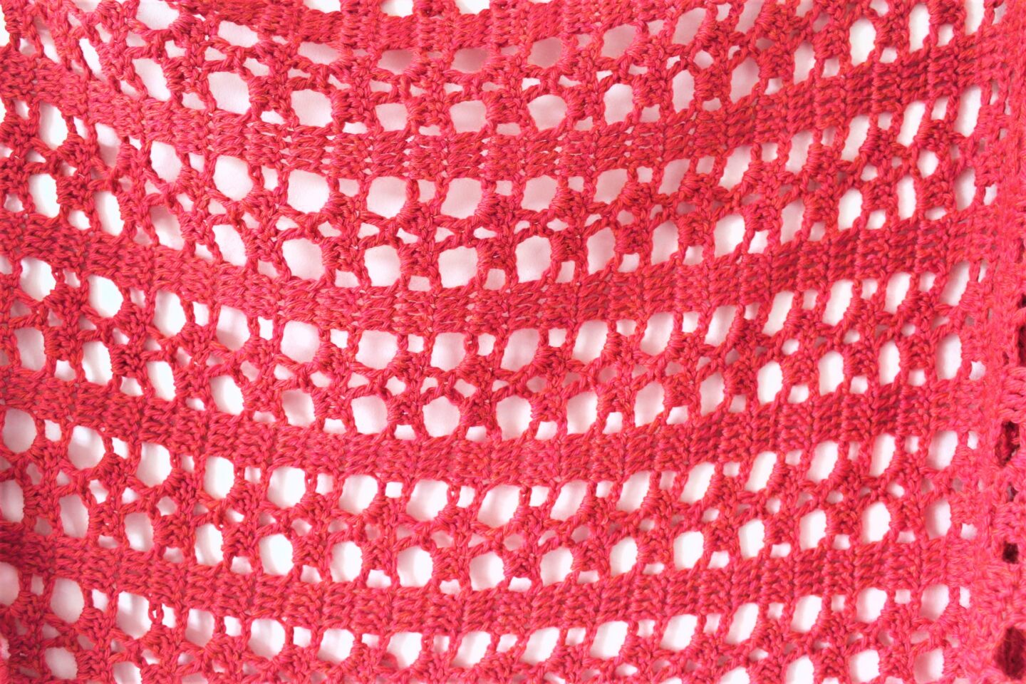 Lacy shawl close up.