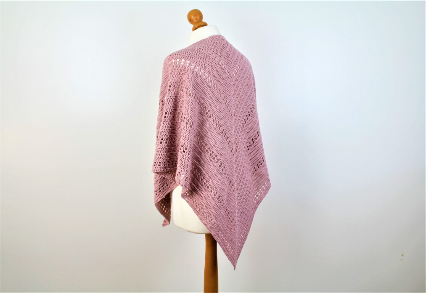 Sideview of Orla Triangle Shawl