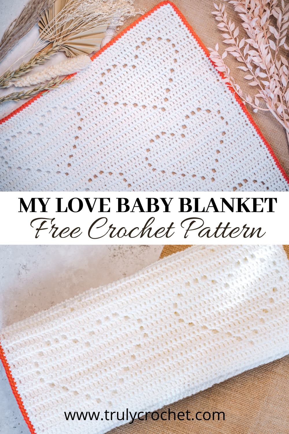 My Love Baby Blanket   Free Crochet Pattern   Truly Crochet