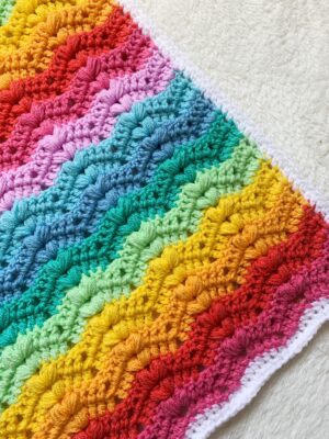 Bobble Ripple Baby Blanket - Free Crochet Pattern - Truly Crochet