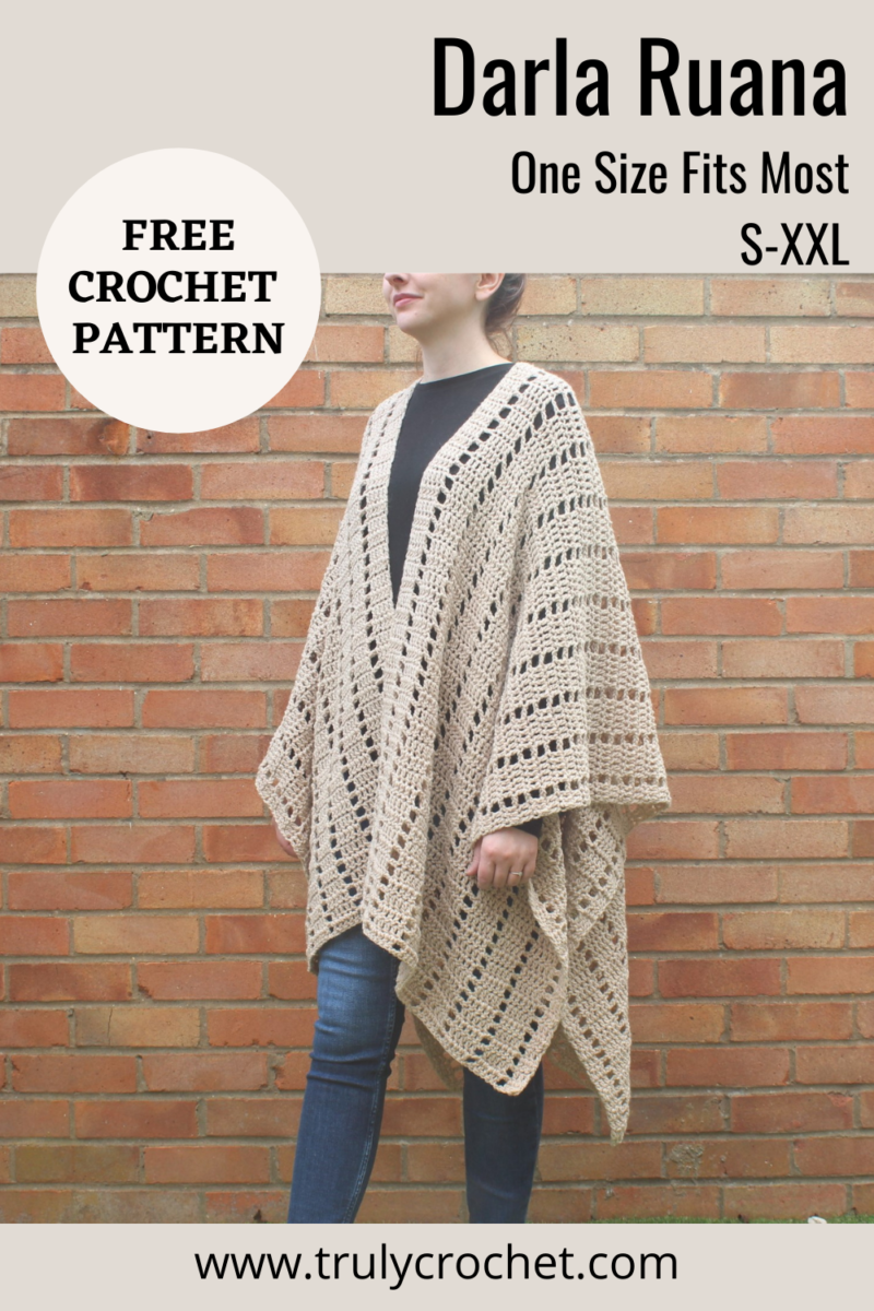 Darla Ruana Free Crochet Pattern Truly Crochet