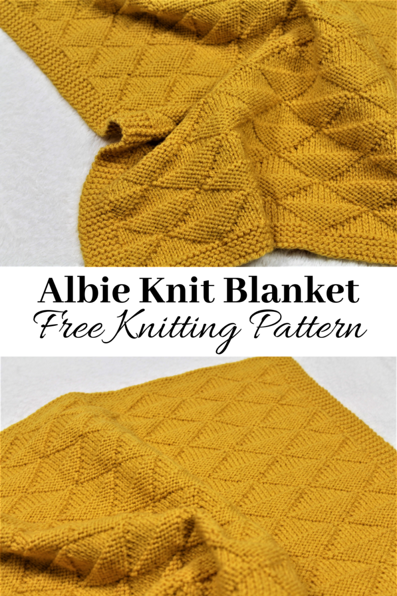 Albie Knit Blanket - Free Knitting Pattern - Truly Crochet