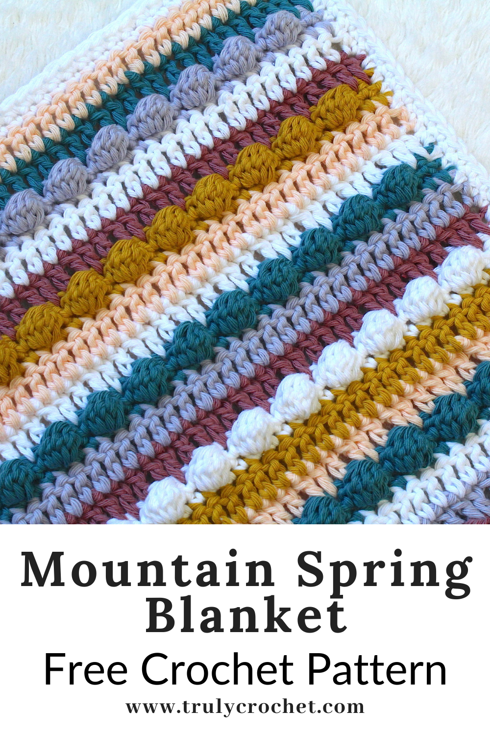 Pinterest pin - Mountain Spring Blanket