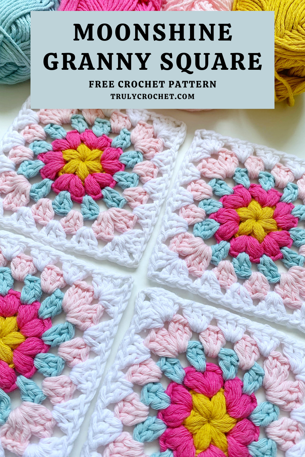 Moonshine Granny Square Pin - Free Crochet Pattern