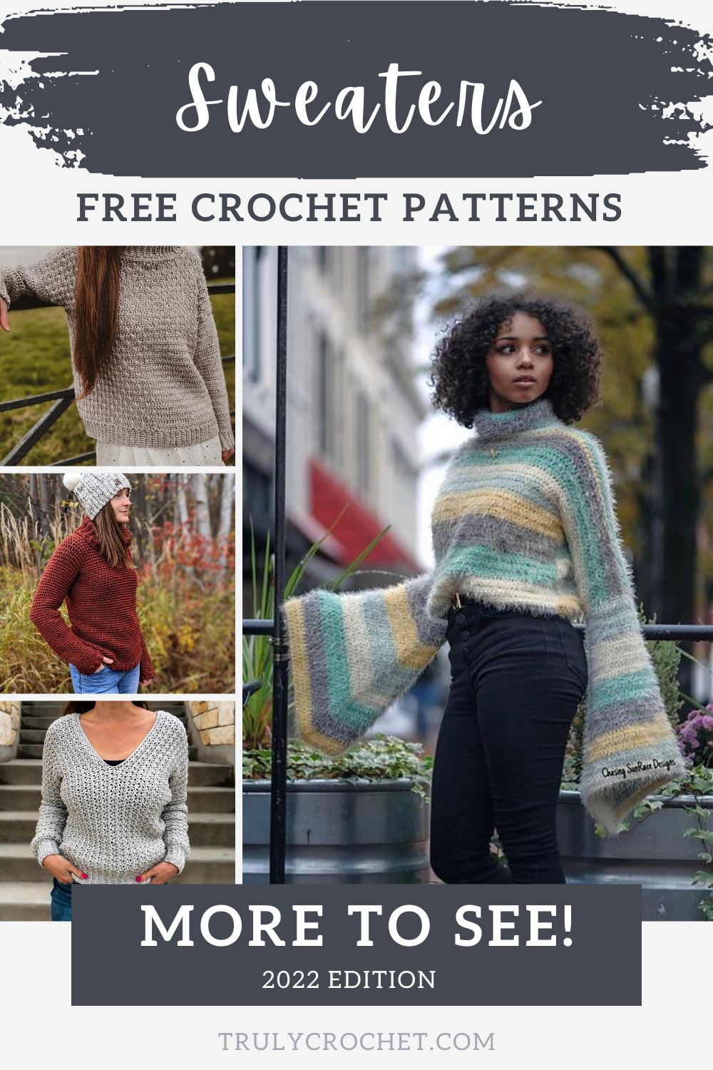 DIY CROCHET SWEATER  how to crochet an oversized pullover sweater