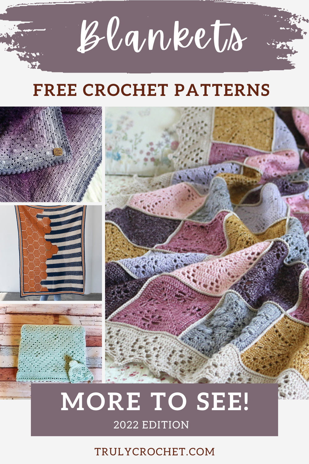 11 Fun Filet Crochet Blankets - 2022 - Free Crochet Patterns