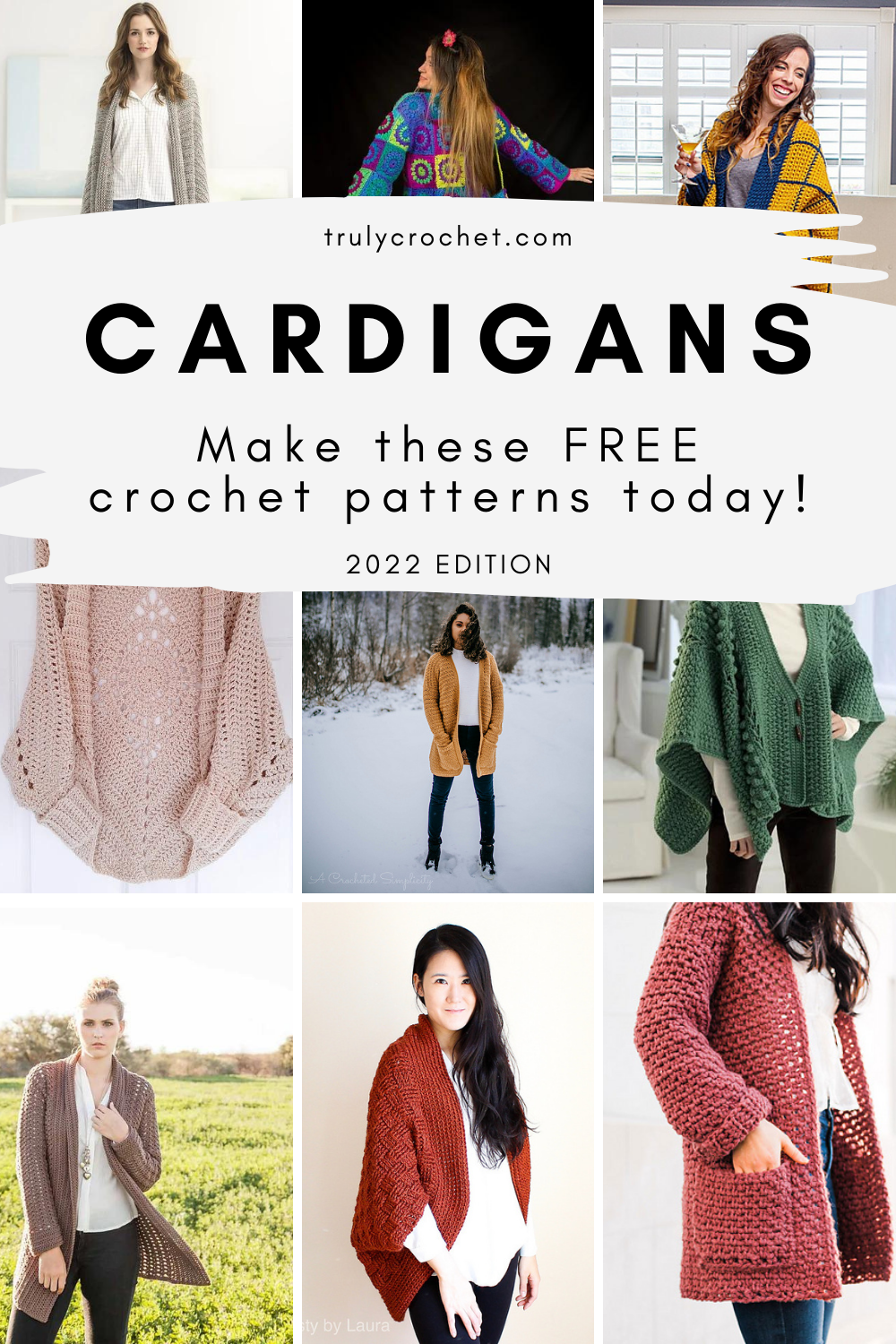 10 Cozy Crochet Cardigans For Fall - 2022 - Free Crochet Patterns