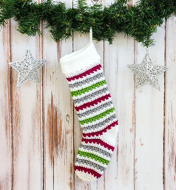 Striped Christmas Stocking