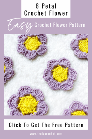 Easy Crochet Flower - Free Crochet Pattern - Truly Crochet