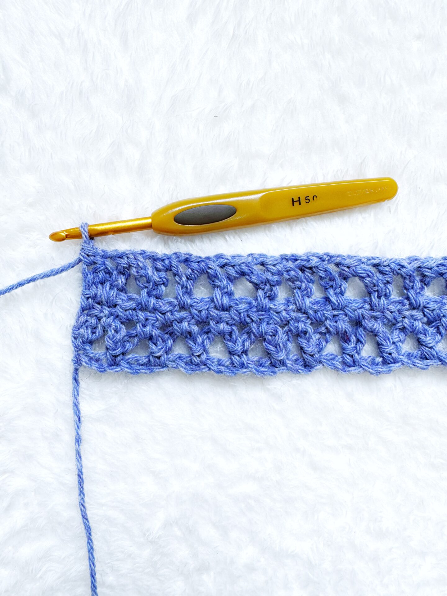Row five of chain of events stitch
