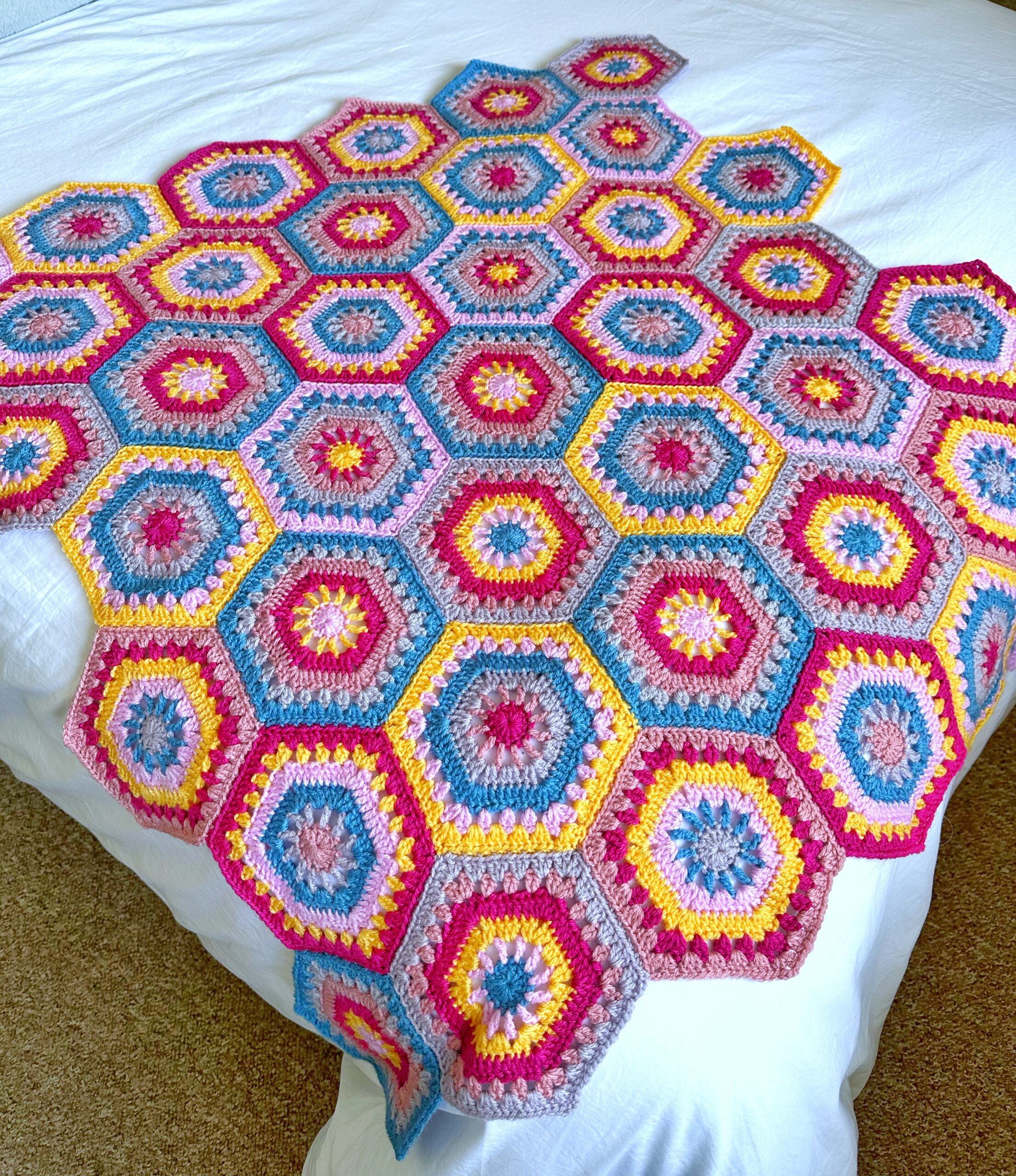 Granny Hexagon Blanket Pattern