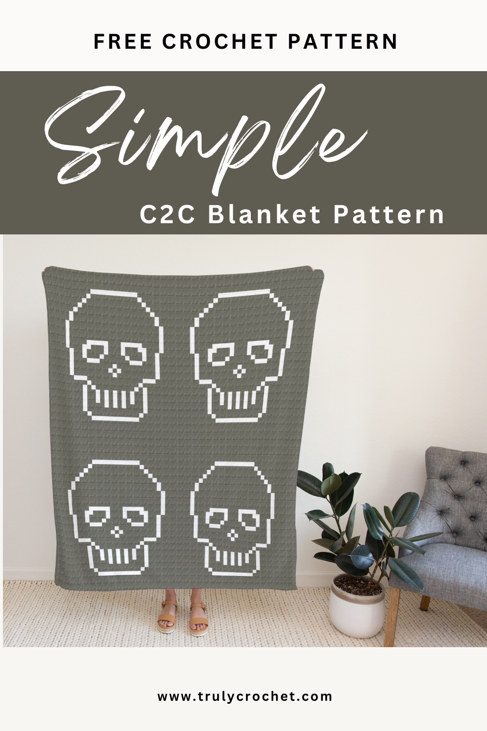 C2C Skull Blanket Pin