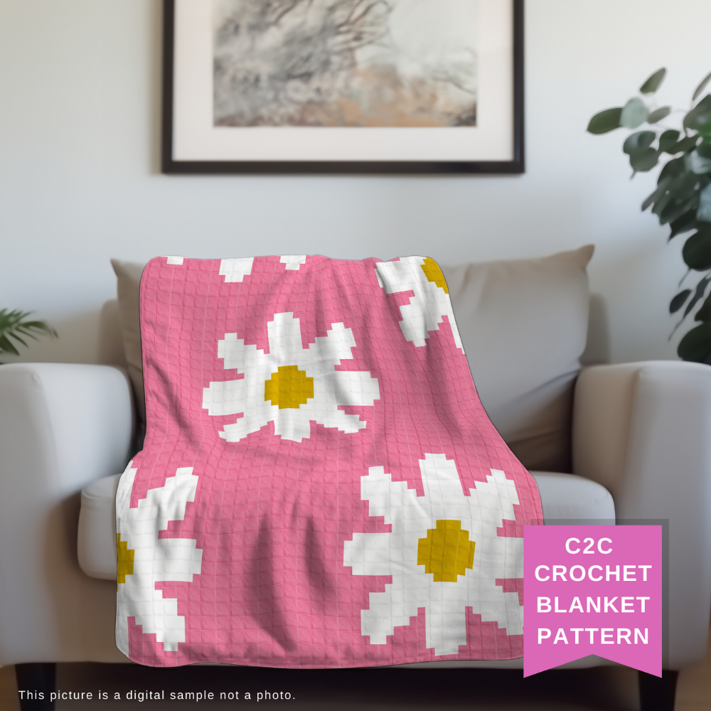 C2C Daisy Blanket Pattern