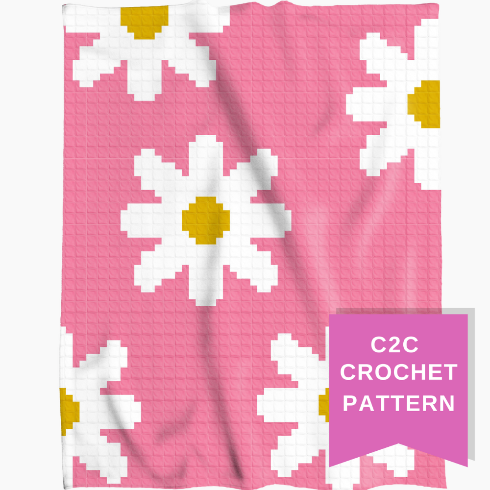 C2C Daisy Crochet Blanket Pattern