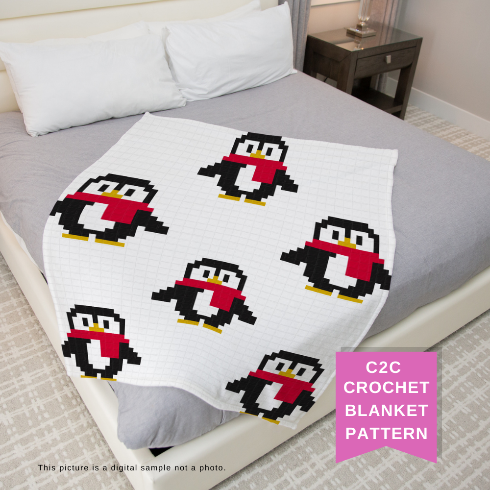 C2C Little Penguin Crochet Blanket Pattern