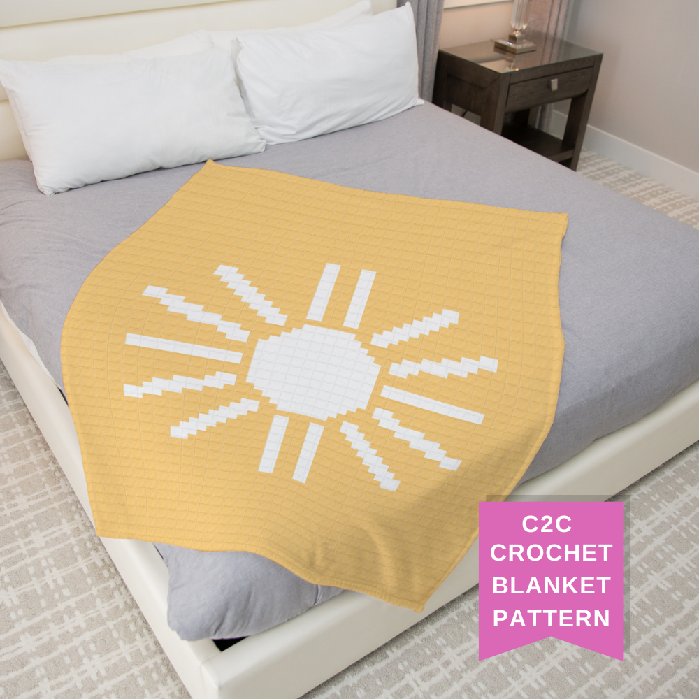 C2C Sunshine Crochet Blanket Pattern