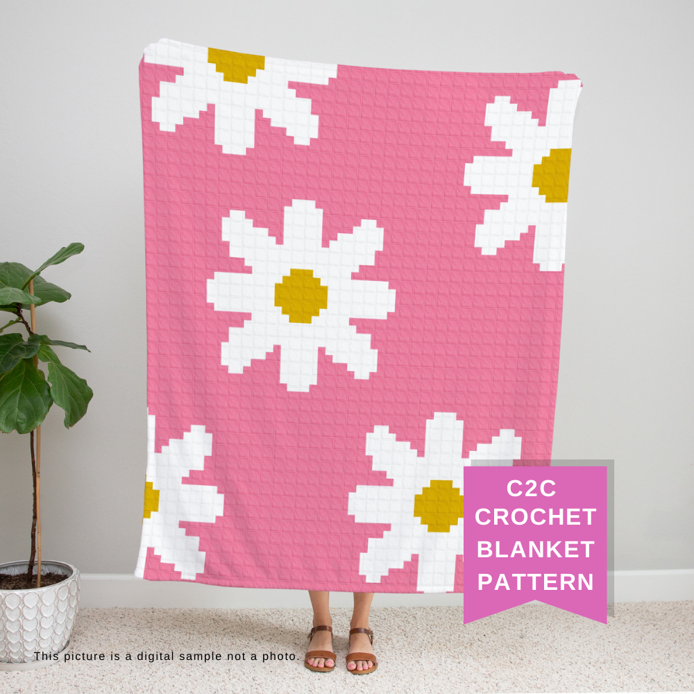 C2C Daisy Blanket Crochet Pattern