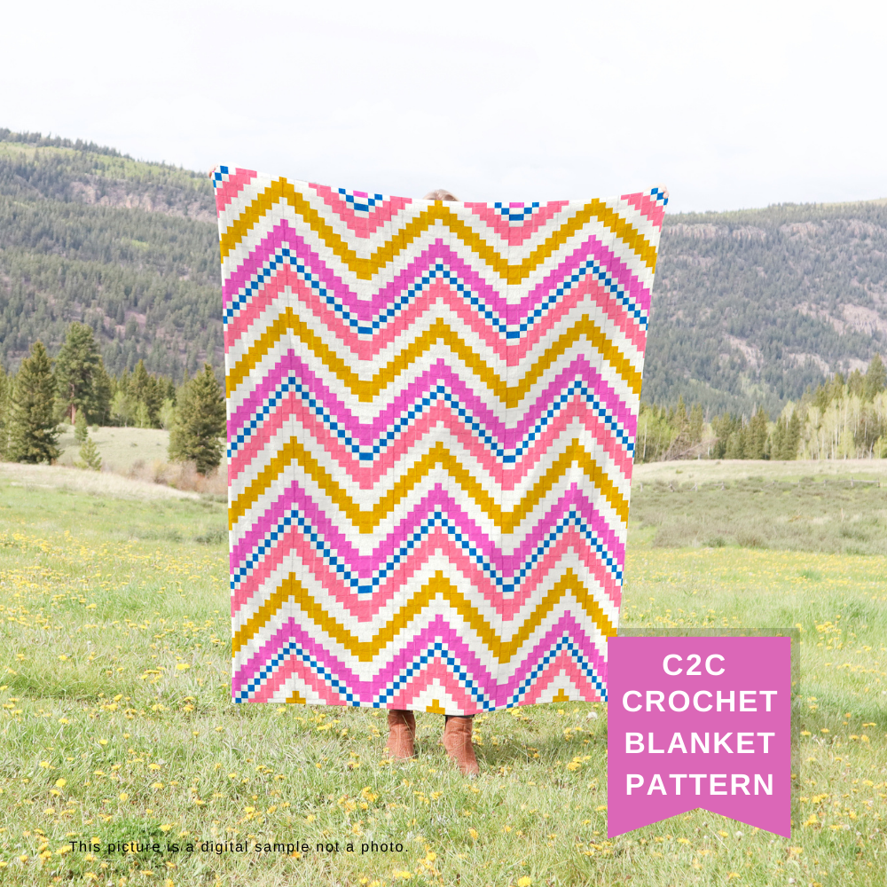 C2C Chevron Blanket Pattern