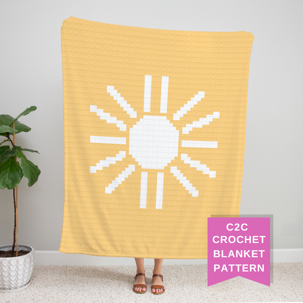 C2C Sunshine Crochet Blanket Pattern - Free Crochet Pattern