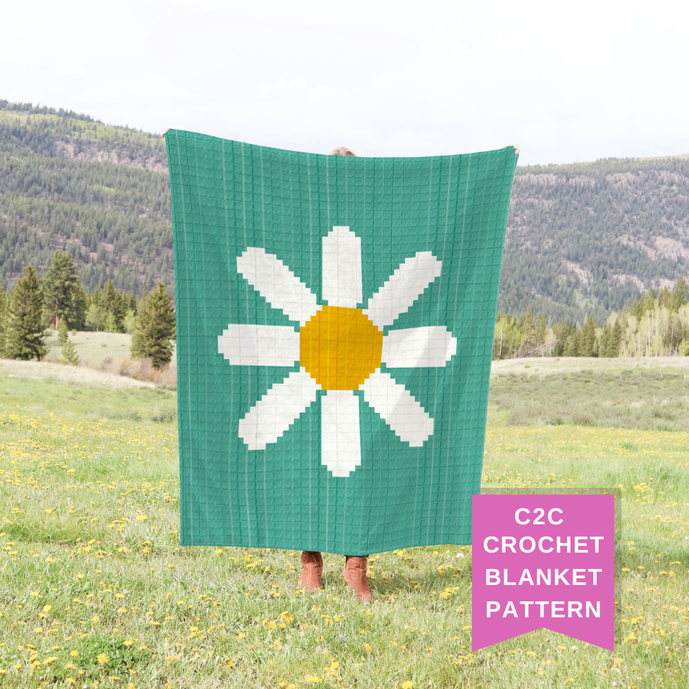 C2C Large Daisy Blanket