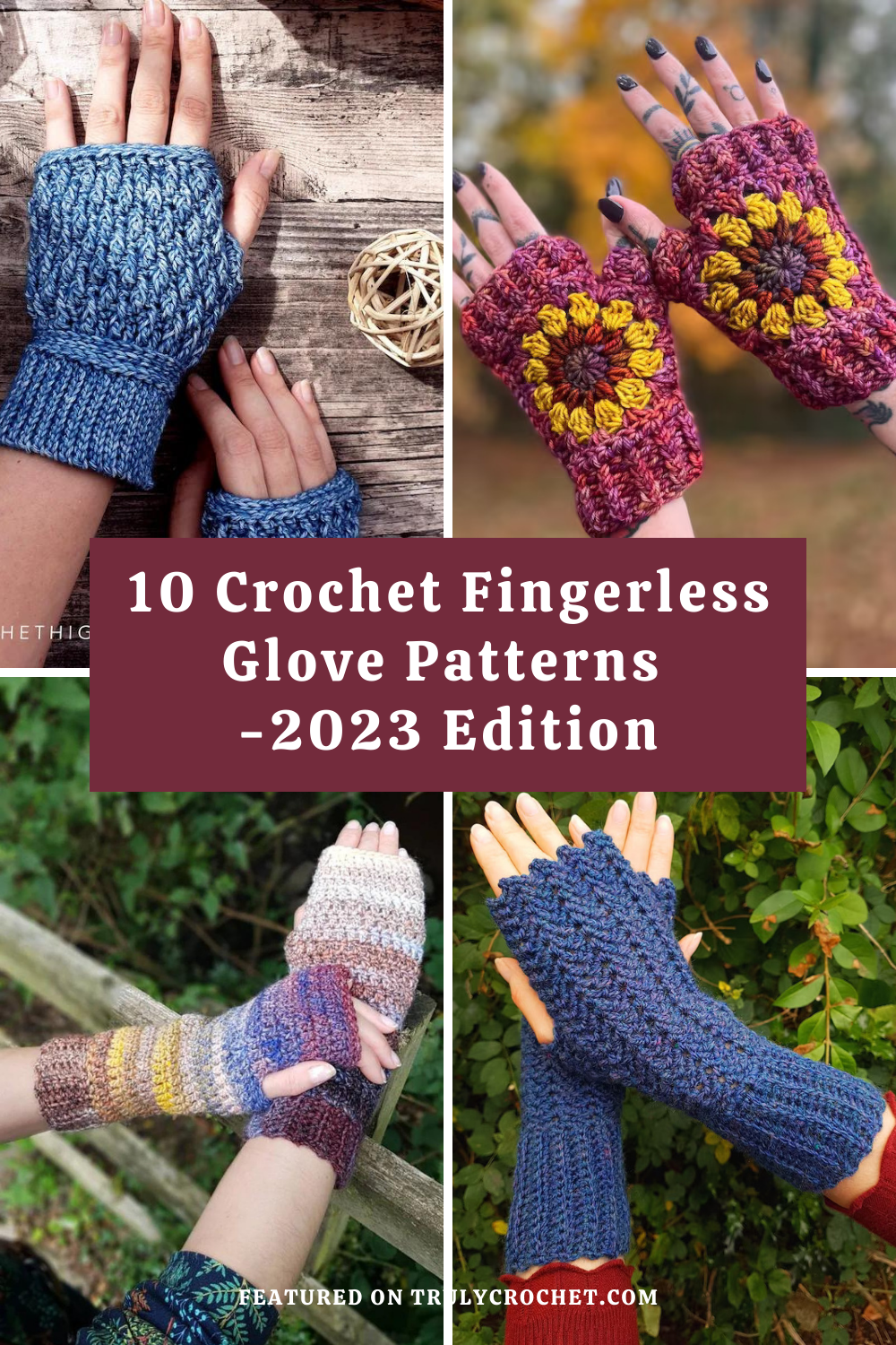 10 Crochet Fingerless Glove Patterns - 2023 Edition - Truly Crochet