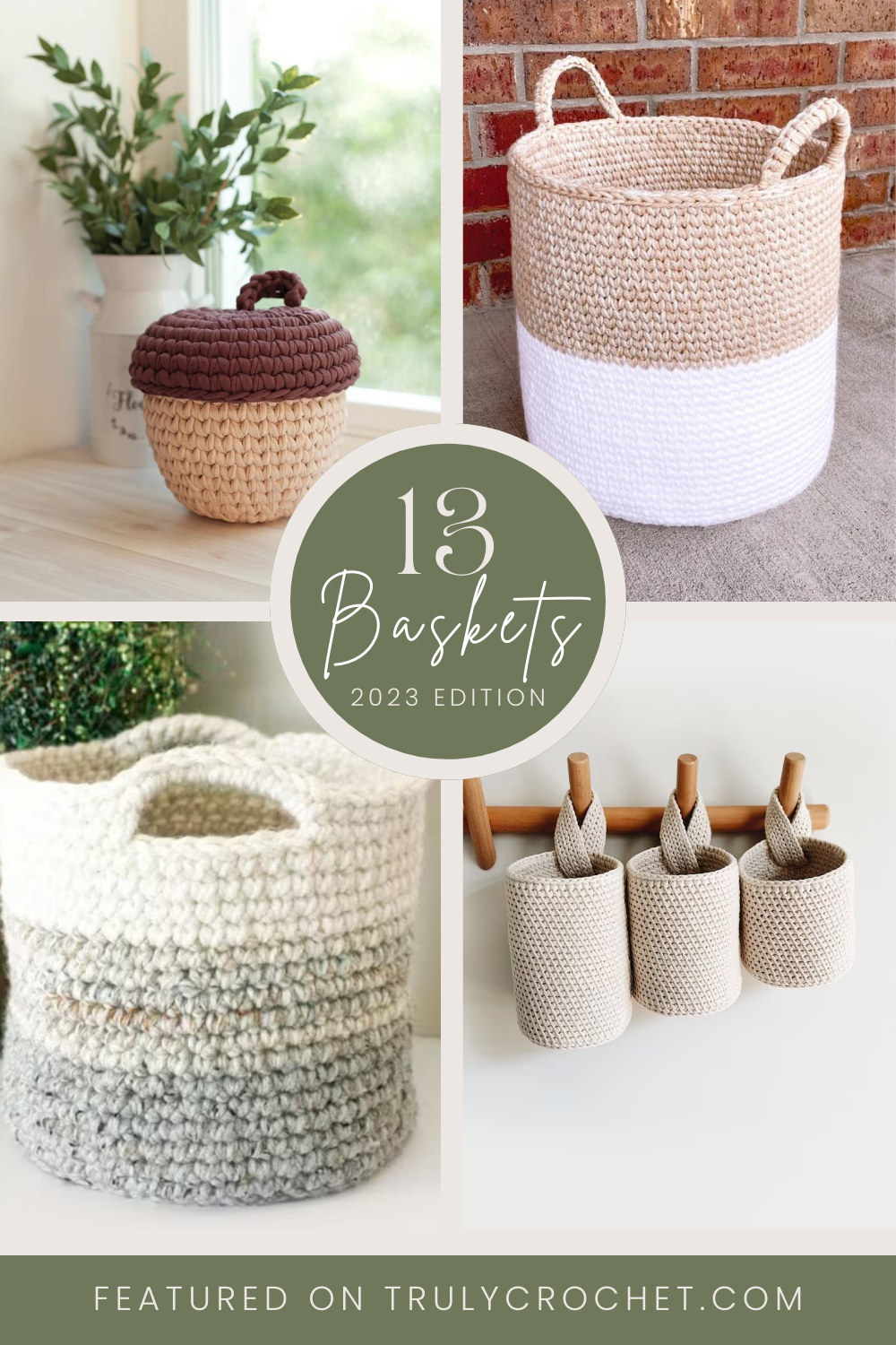 13 Modern Crochet Basket Patterns - 2023 Edition - Truly Crochet