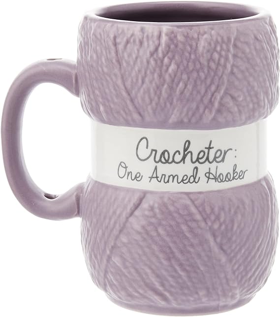 One Armed Hooker Novelty Gag Crochet Mug