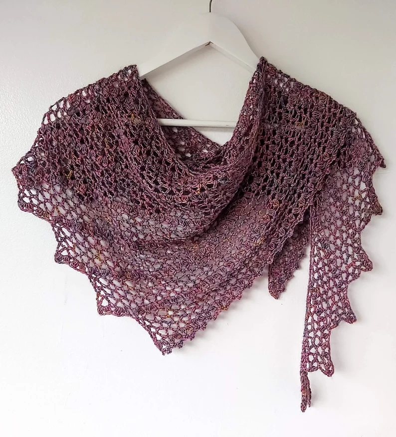 Stunning Nightfall Free Crochet Lace Shawl Pattern - MyCrochetory
