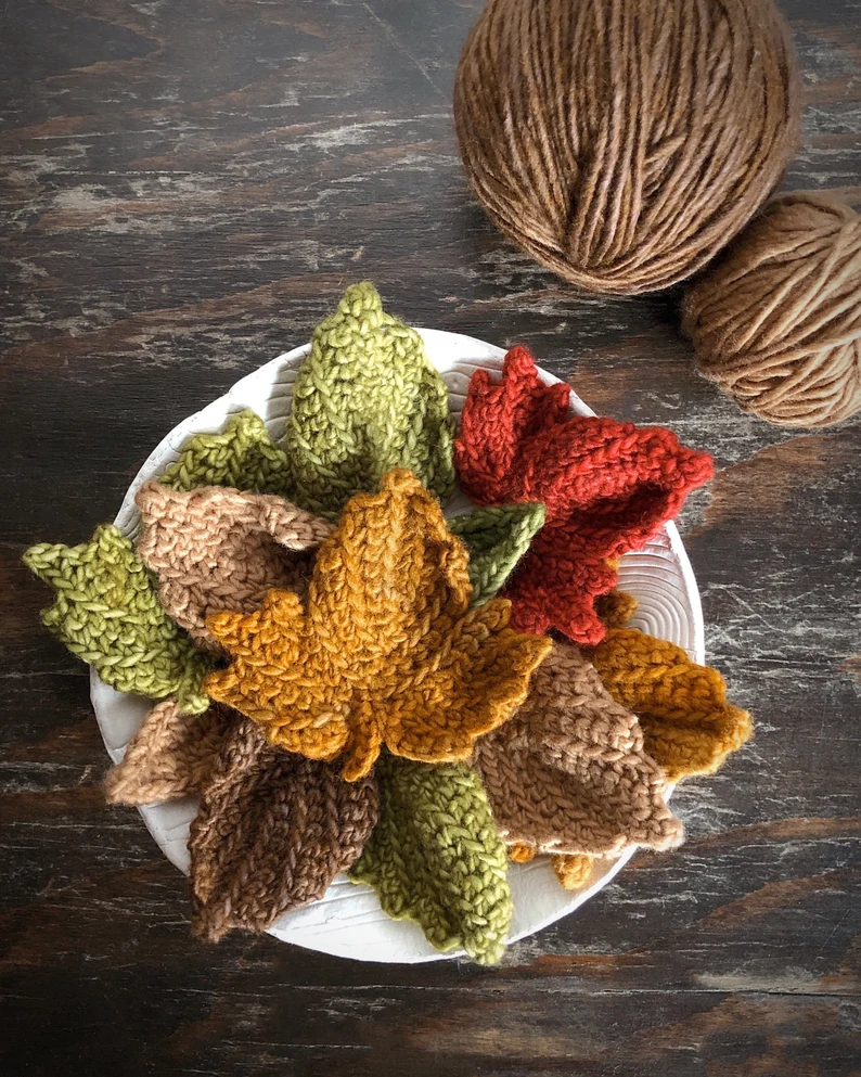 Autumn Collection Crochet Leaf