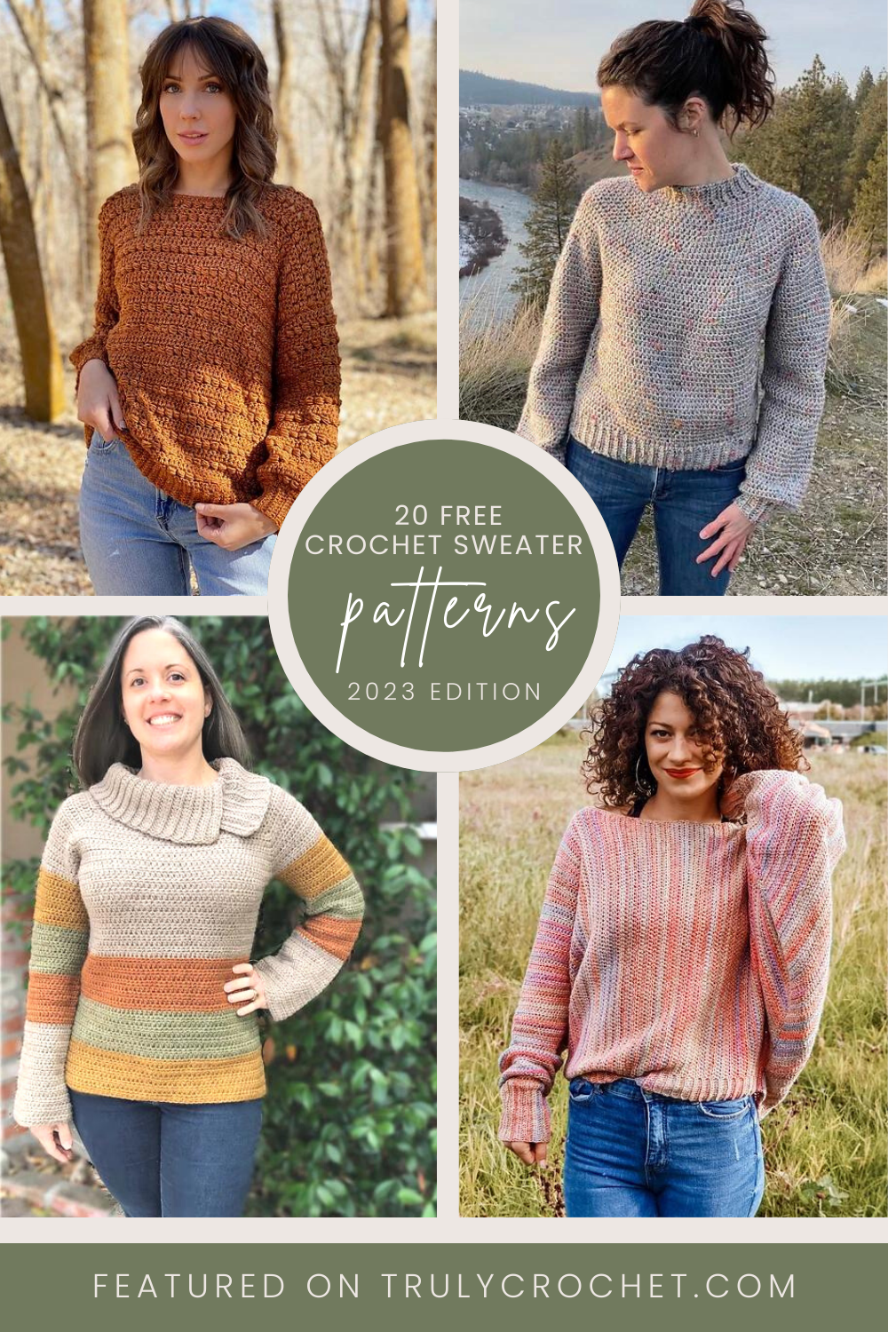 20 Free Crochet Sweater Patterns - 2023 Edition - Truly Crochet