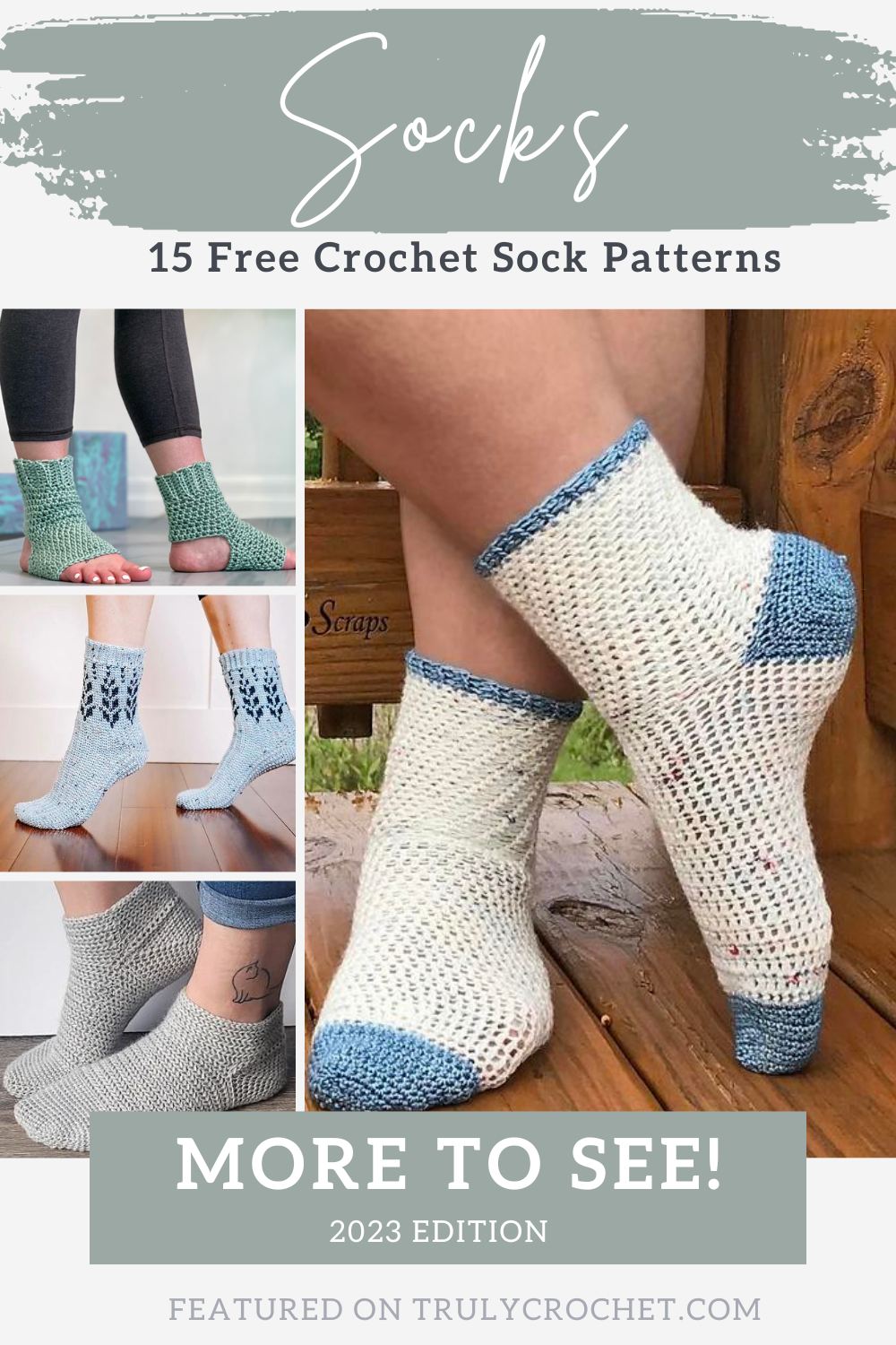 Crochet Yoga Socks - Free Pattern & Tutorial - B.hooked Crochet