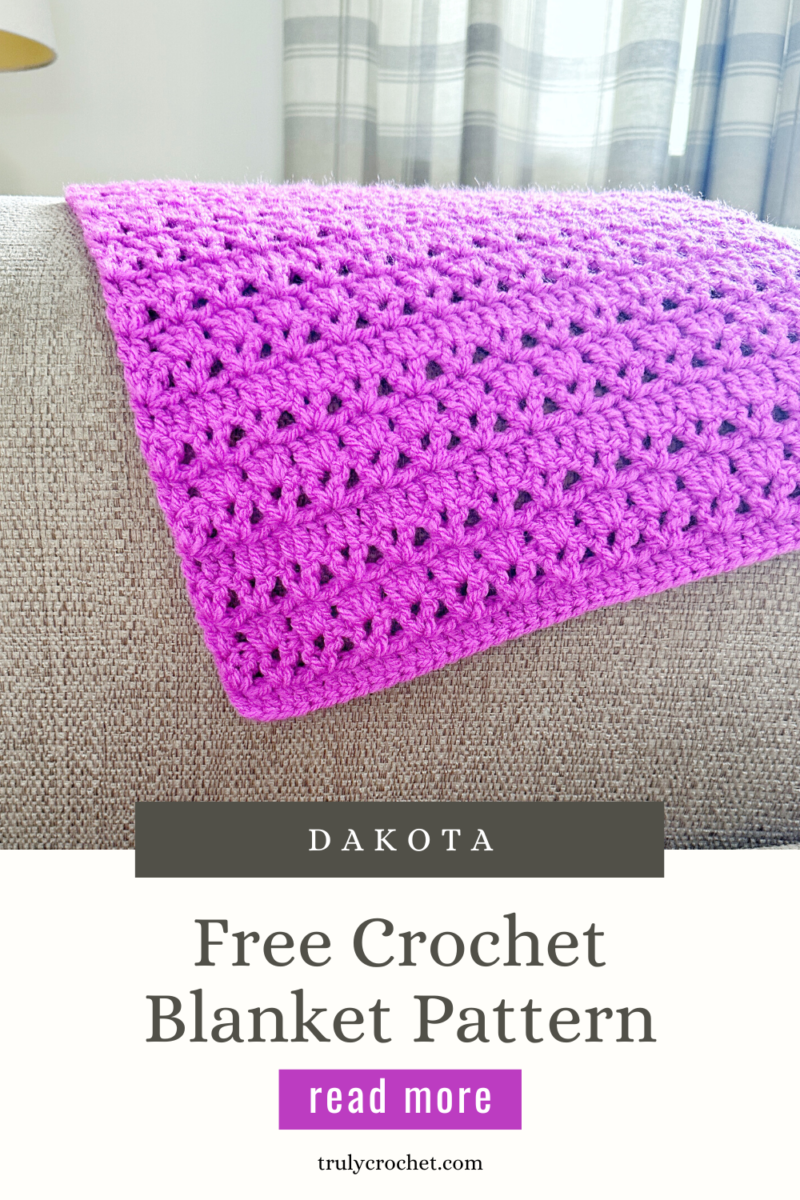 Dakota Blanket Free Crochet Pattern Truly Crochet