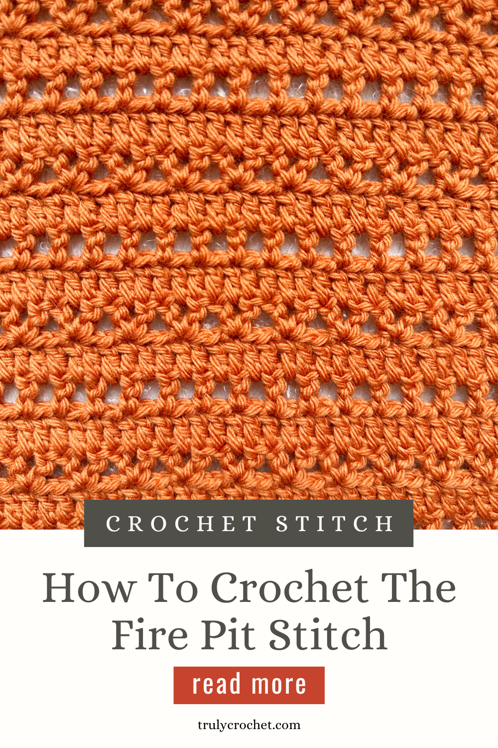 how to crochet the fire pit stitch