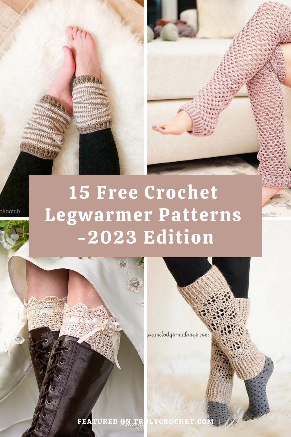 15 Free Crochet Legwarmer Patterns - 2023 Edition - Truly Crochet