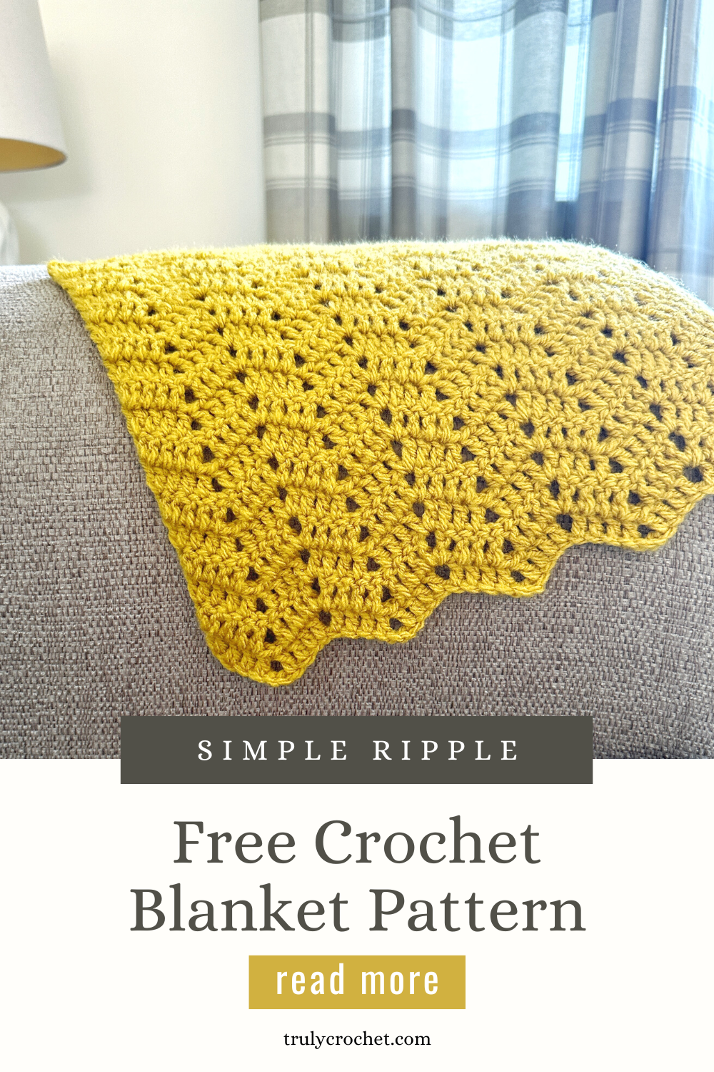 Simple Ripple Blanket - Free Crochet Pattern
