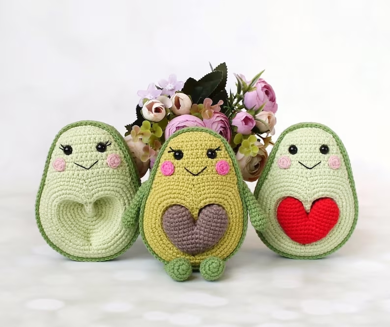 Avocados in Love Crochet Pattern