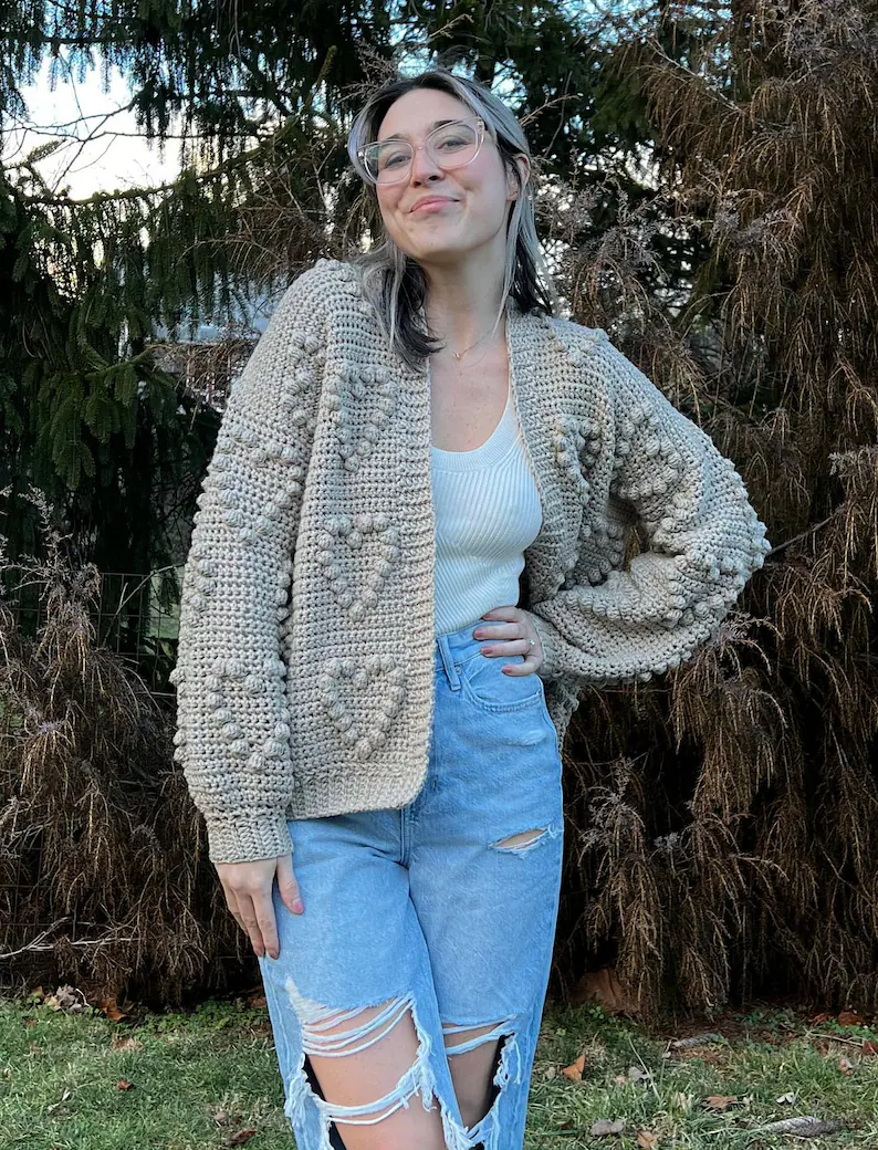 Heartbob Cardigan Crochet Pattern