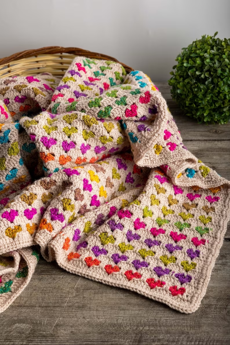 Heart Baby Blanket Pattern