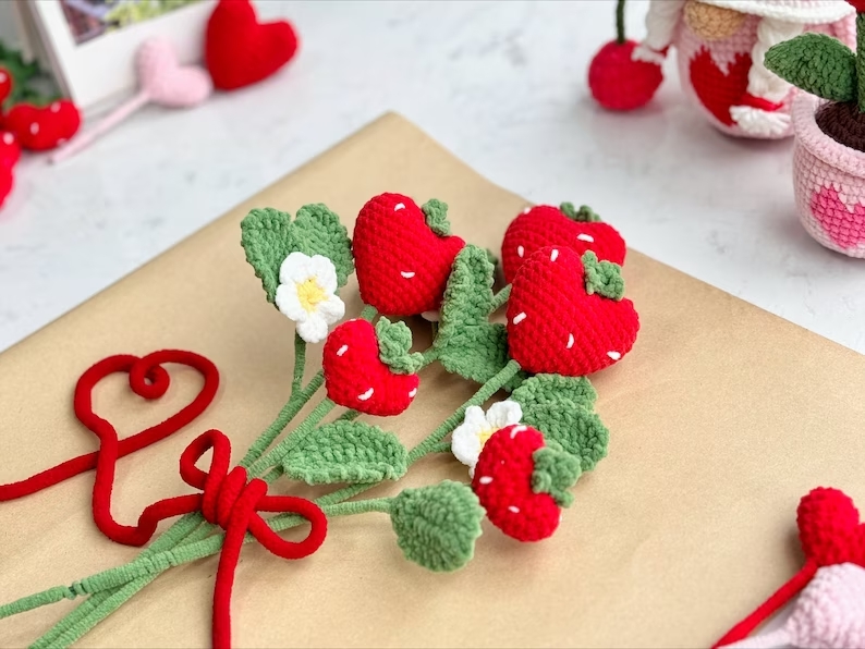 Valentine Flower Bouquet Crochet Pattern