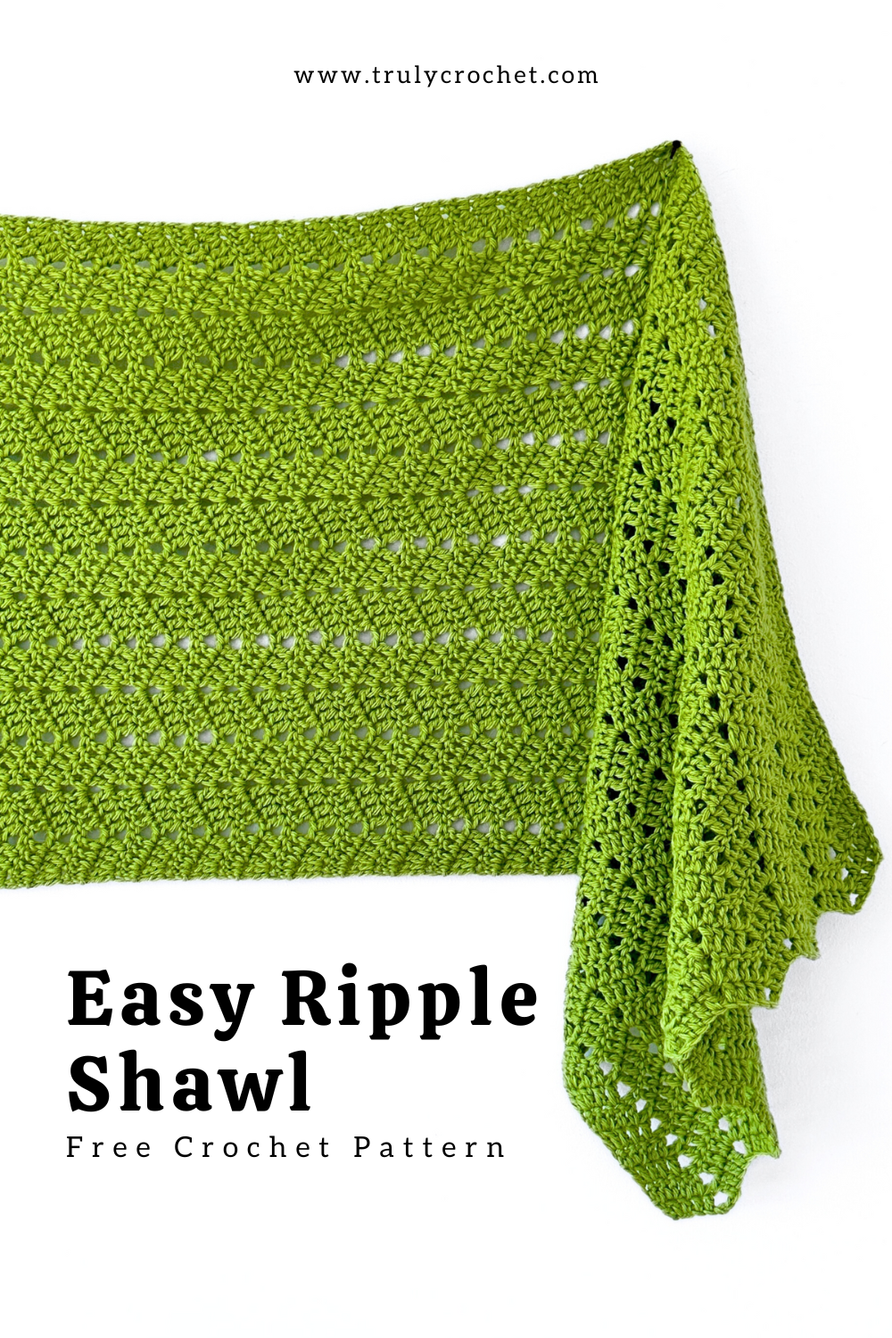 easy ripple shawl - free crochet pattern