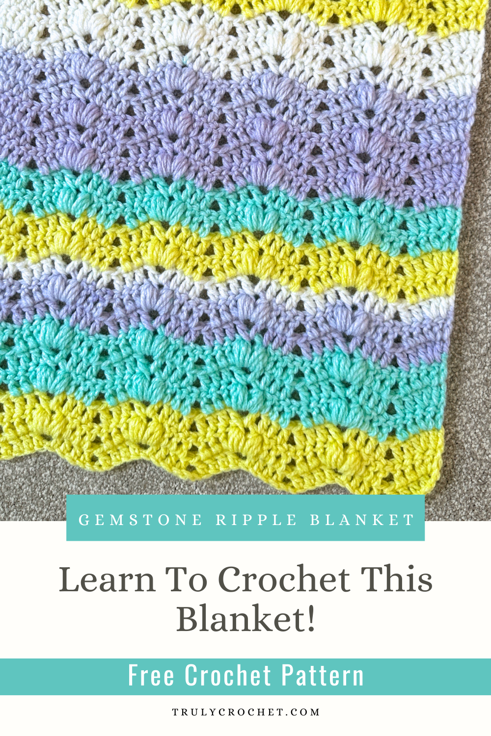 Gemstone Ripple Blanket - Free Crochet Pattern