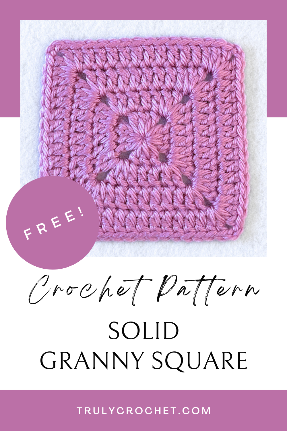 Solid Granny Square - Free Crochet Pattern