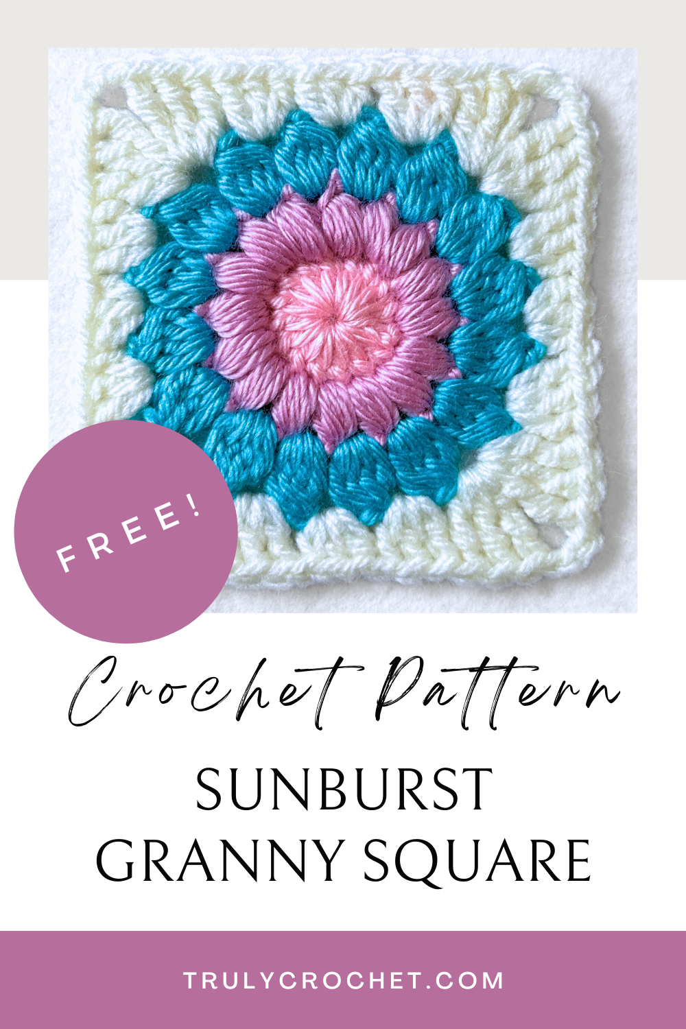 Sunburst Granny Square - Free Crochet Pattern