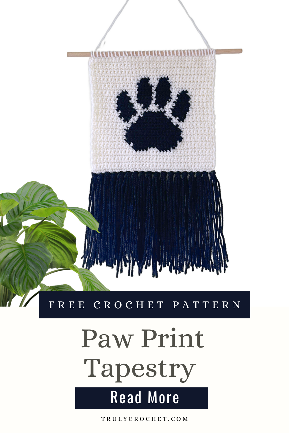 Paw print Tapestry - Free Crochet Pattern