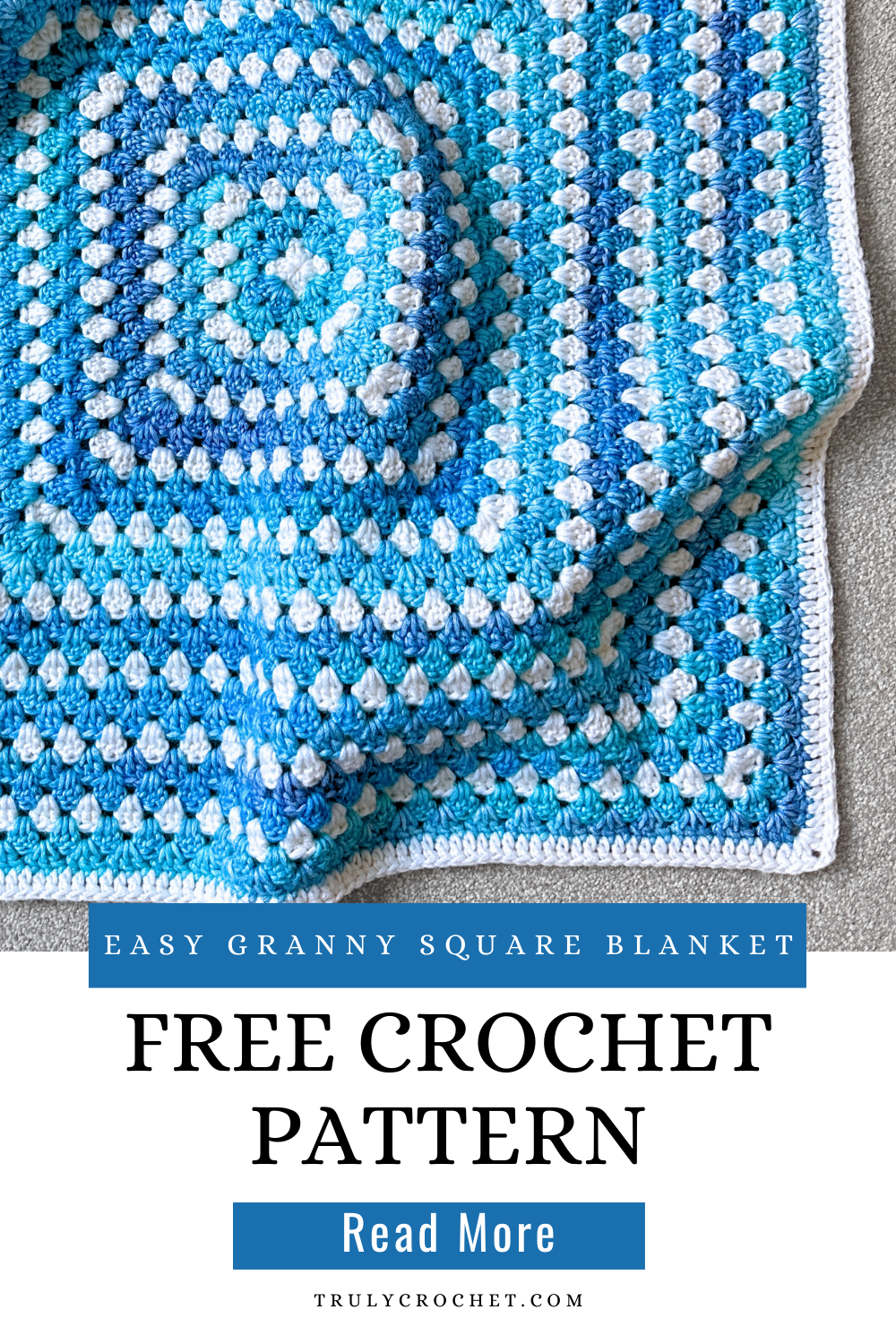 Easy Granny Square Blanket - Free Crochet Pattern