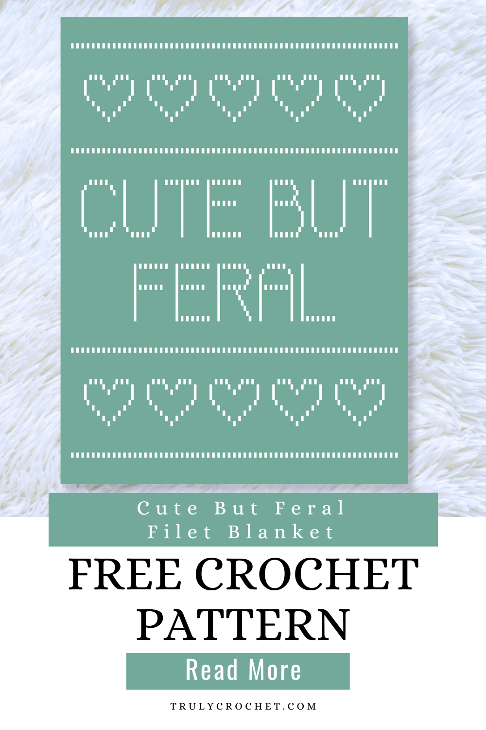 Cute But Feral Filet Blanket - Free Crochet Pattern